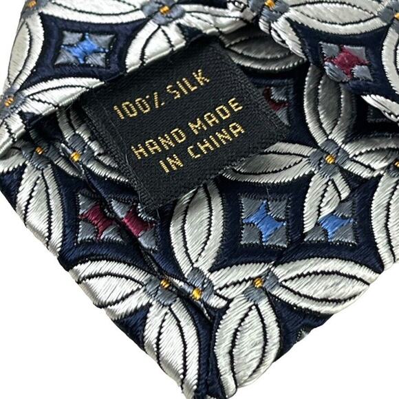 Jos Joseph A Bank Signature Gold Mens Hand Made 100% Silk Tie Necktie 3.5" - Picture 15 of 16